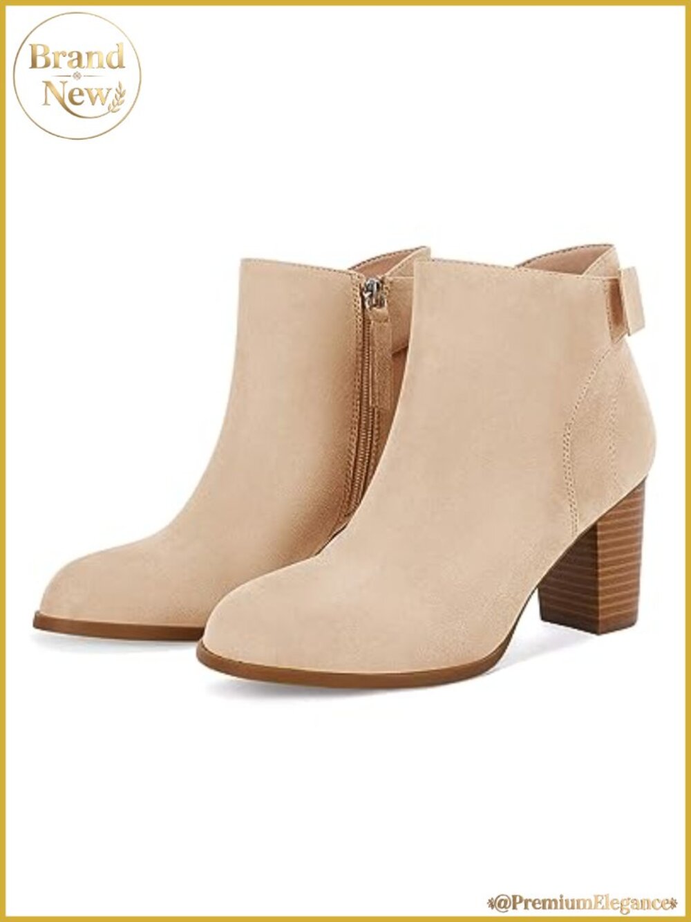 Suede Ankle Booties Chunky Block Heel Bow Tie Pointed Toe Side Zip Fall Boots
